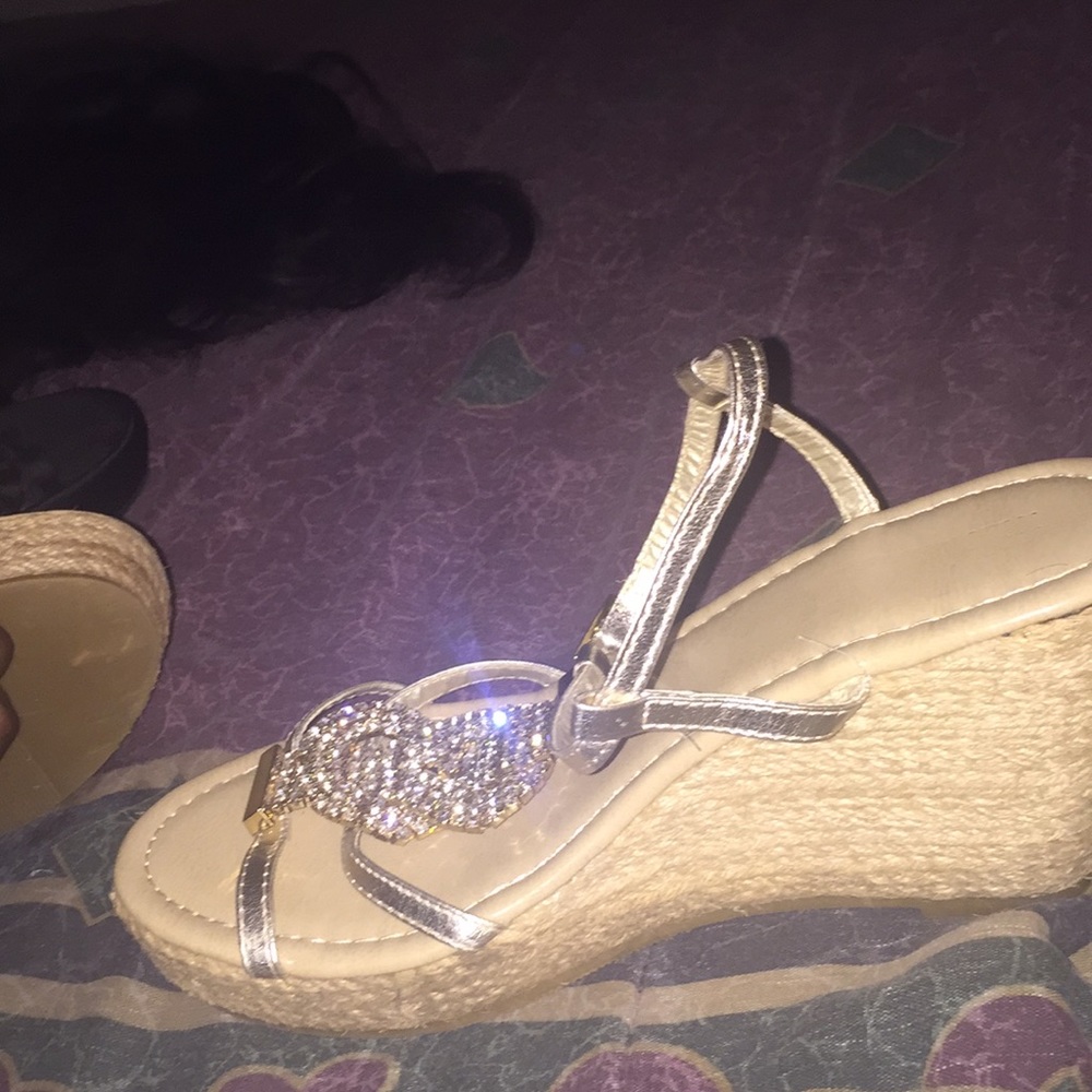 Silver Rhinestone wedges - Picture 2 of 4